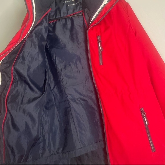TOMMY HILFIGER Women 3-in-1 Weather System Coat Jacket Red/Blue SZ/MED - Picture 10 of 14